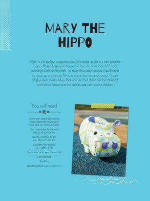 cover image of Mary the Hippo Soft Toy Pattern